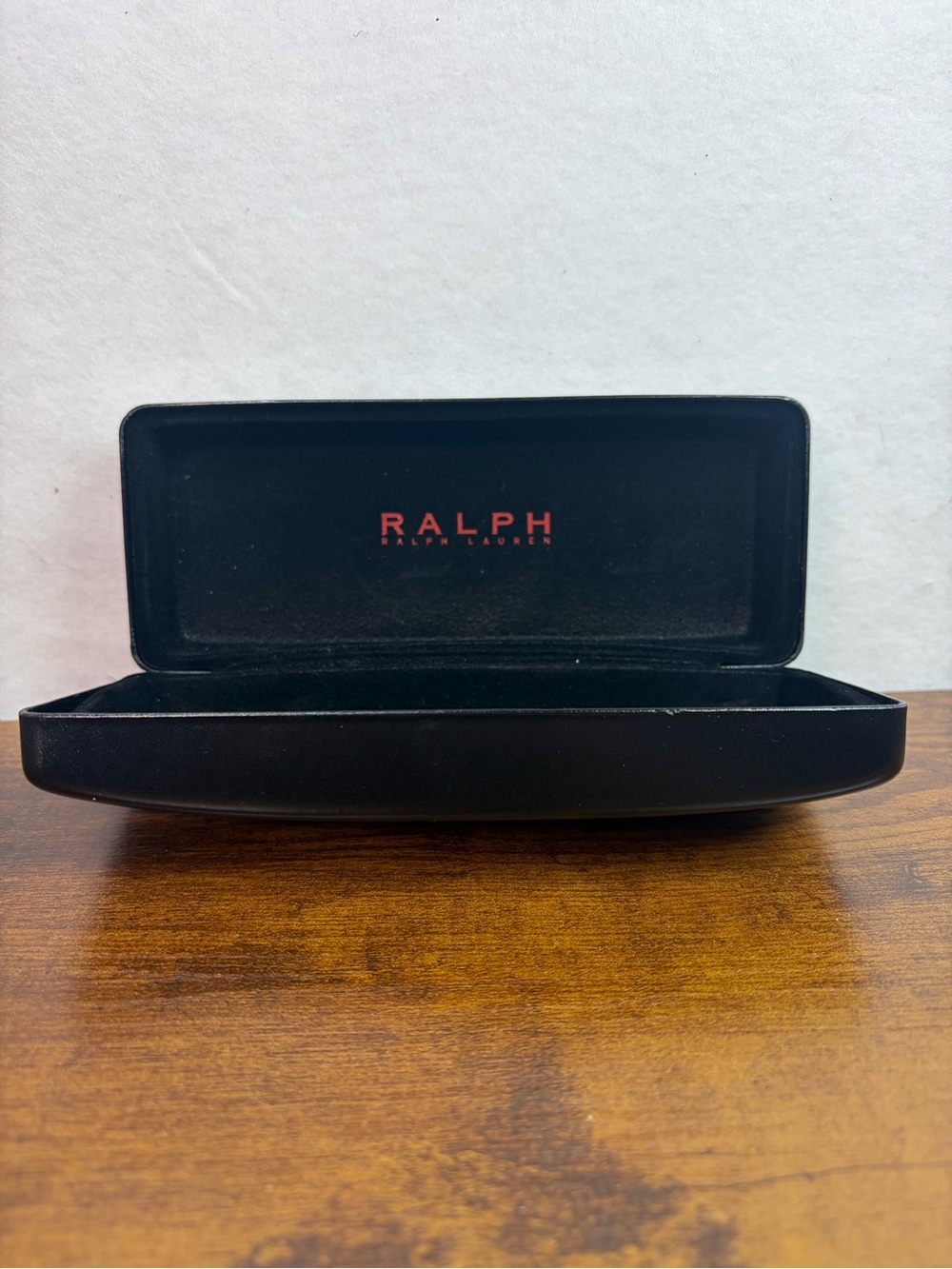 Ralph Lauren Black Glasses Case with Red Logo